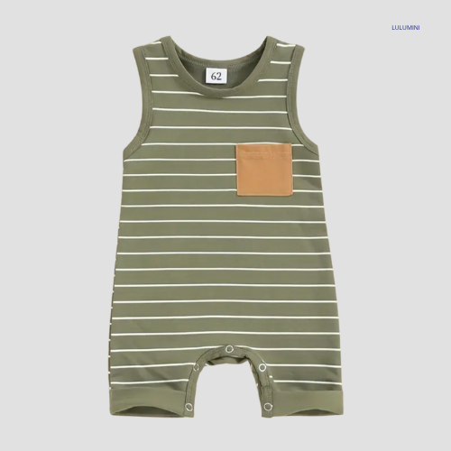 Mouwloze Gestreepte Romper