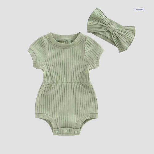 Katoenen Romper + Hoofdband