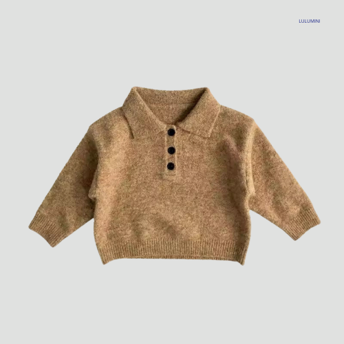 Cotton Sweater with Collar