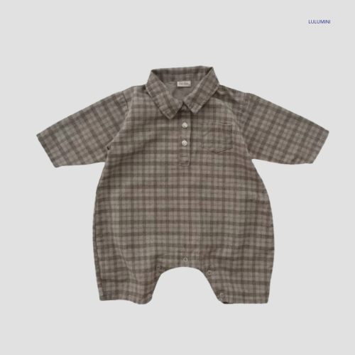 Baby Geruite Jumpsuit