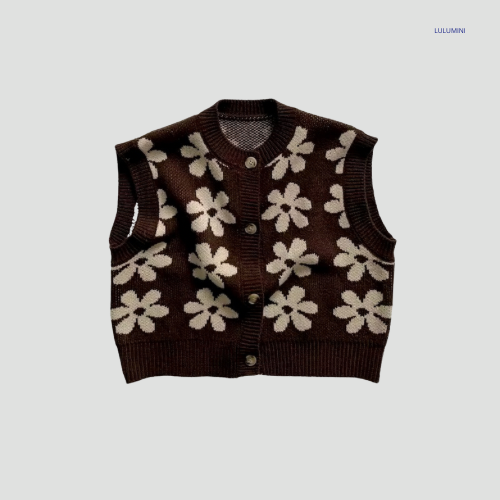 Knitted Flower Cardigan