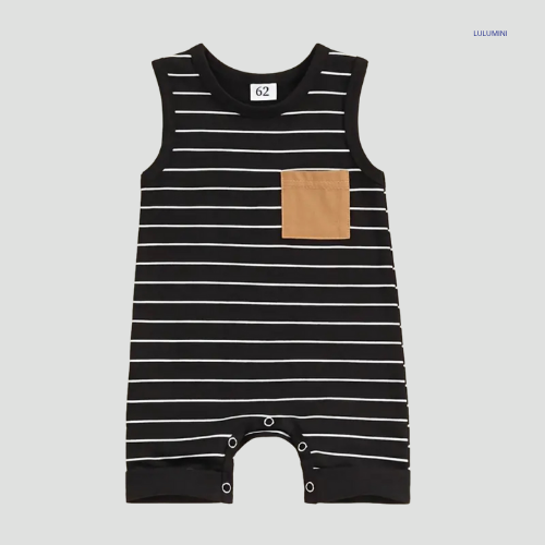 Mouwloze Gestreepte Romper