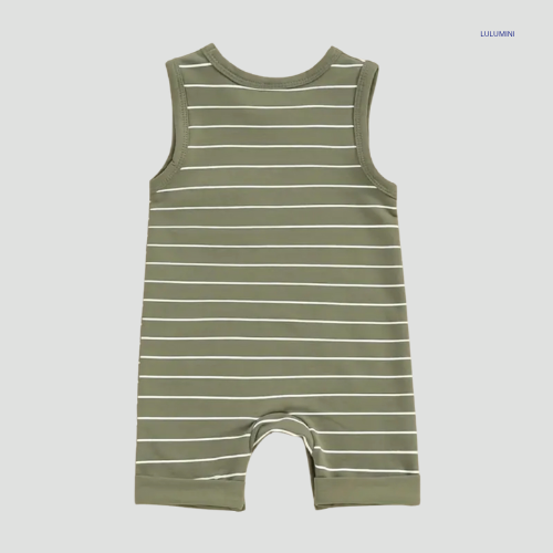 Mouwloze Gestreepte Romper