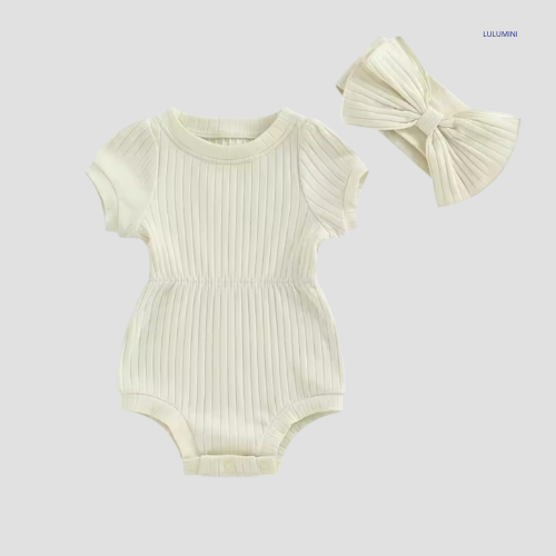 Katoenen Romper + Hoofdband